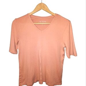 Chico's Women's Peach V-Neck Top